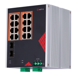SAFIRE SF-SWI1816HIPOE-GF-AC-260-DIN Managed Gigabit PoE Switch, 11 Ports, 260W