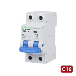 BX7B-63N-16A-2P MARCA BLANCA Miniature Circuit Breaker 16A 2P C-Curve