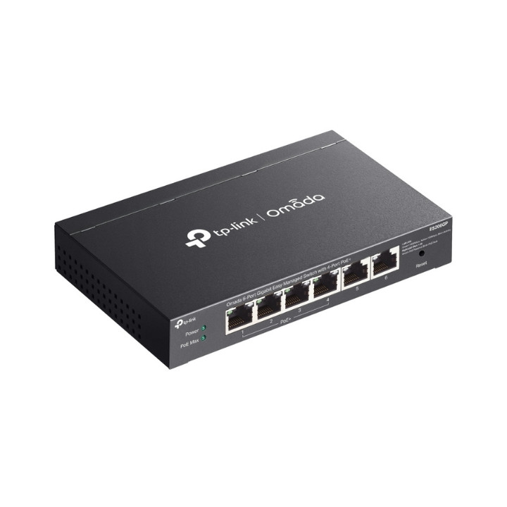 6-portowy gigabitowy przełącznik PoE+ TP-Link ES206GP (4x PoE+, 30 W na port)