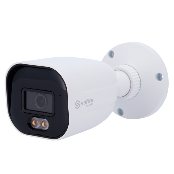 SAFIRE SMART SF-IPB080A-4E1-NIGHT 4MP Bullet IP Camera with PoE, Wi-Fi, IP67, IR 30m, White LED