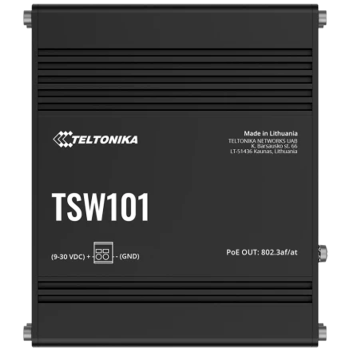Teltonika TSW101000000 Automotive PoE+ Switch – 10/100 Mbit/s, nicht verwaltet, 12–24 V DC