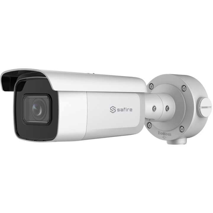 SAFIRE PRO SF-IPB780Z-8Y-AI2 IP/PoE Bullet Camera with AI Analytics, 2.8-12mm Varifocal, IP67