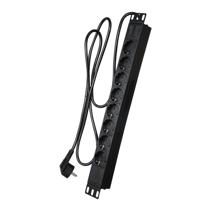 MARCA BLANCA PDU-8P1U 19" 1U 8-Outlet Power Distribution Unit with USB