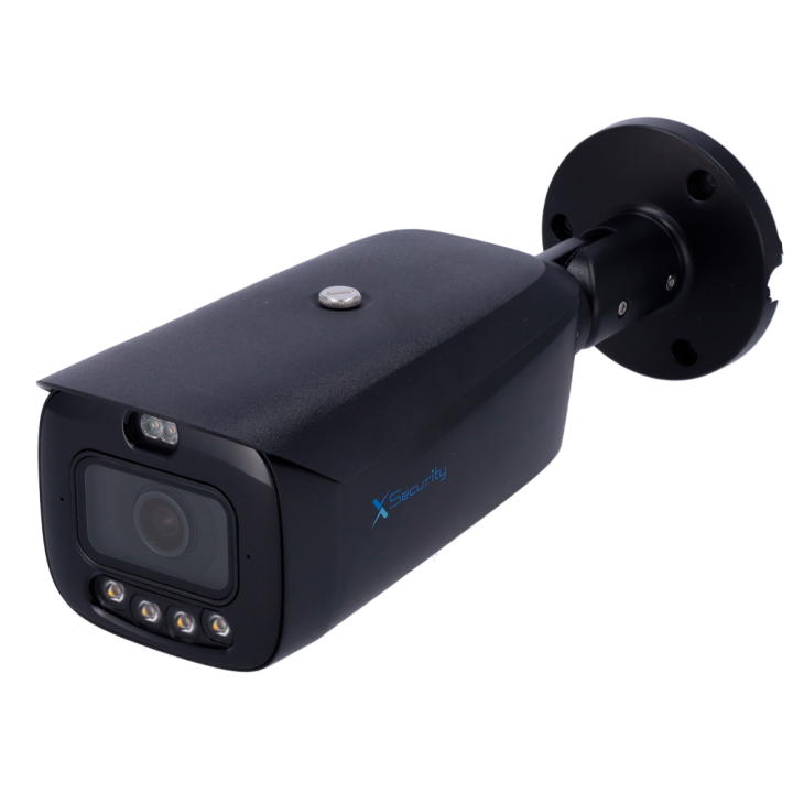 X-SECURITY XS-IPB619CA-4U-WIZCOLOR-TIOC-BLACK 4MP Bullet IP Camera with PoE and Wi-Fi