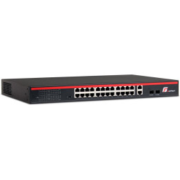 GETFORT GETFORT-226G-24P-250 24-portowy przełącznik PoE z łączem 2 GE Uplink i 2 SFP, 250 W