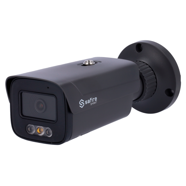 SAFIRE SMART SF-IPB380A-4E1-DL-GREY 4MP Bullet IP Camera with Wi-Fi, PoE, Dual Illumination