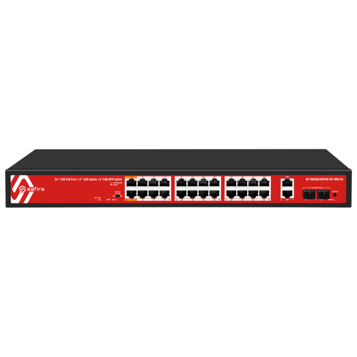 SAFIRE SF-SW2824HIPOE-GF-300-V2 Managed PoE Switch 21 Ports Gigabit