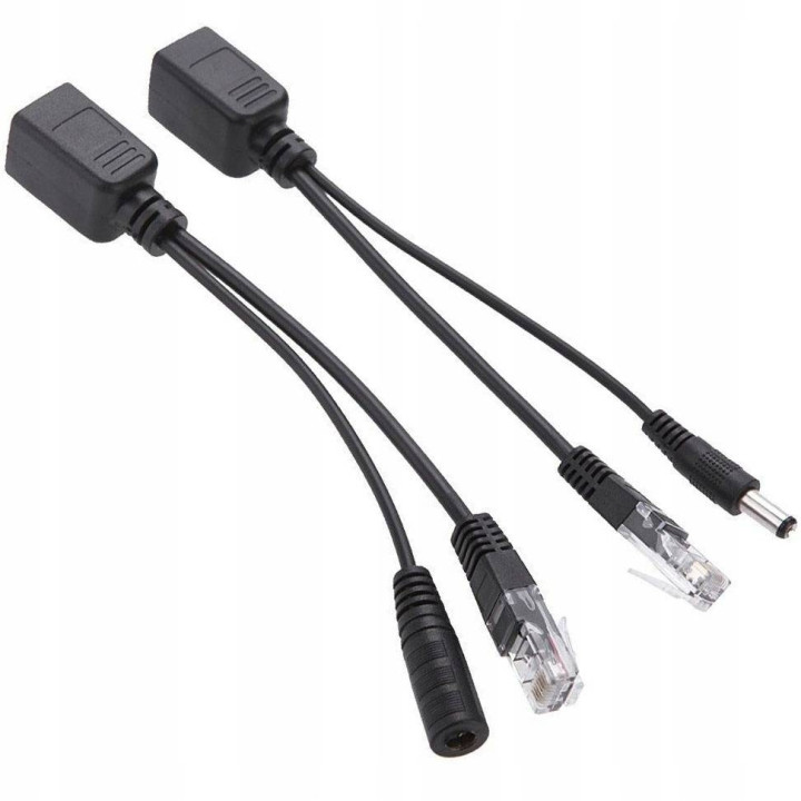 Zestaw adapterów Tuya PoE, 2 szt. RJ45 DC 2,1/5,5 mm 5904496824810