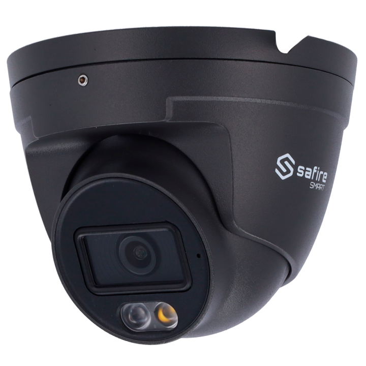 SAFIRE SMART SF-IPT020A-4E1-DL-GREY 4MP Turret IP Camera with PoE, Wi-Fi, Dual Illumination, IP67