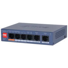 Dahua CS4006-4ET2GT-60 verwalteter PoE-Switch, 4 Ports, 10/100/1000 Mbit/s, 60 W PoE-Budget