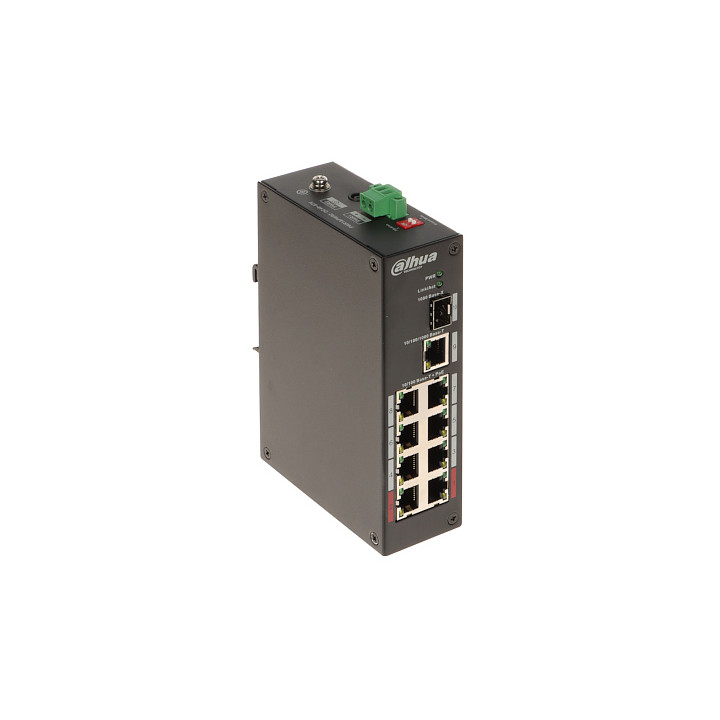 Dahua PFS3110-8ET-96-V2 10-portowy niezarządzalny przełącznik PoE, 8x PoE+ 96W, komputer stacjonarny