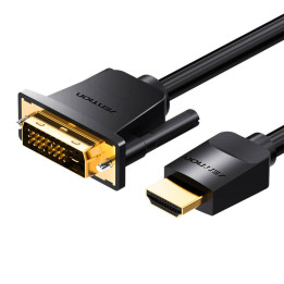 Kabel Vention ABFBJ HDMI na DVI (24+1) 5 m, 4K 60 Hz / 1080 P 60 Hz, czarny