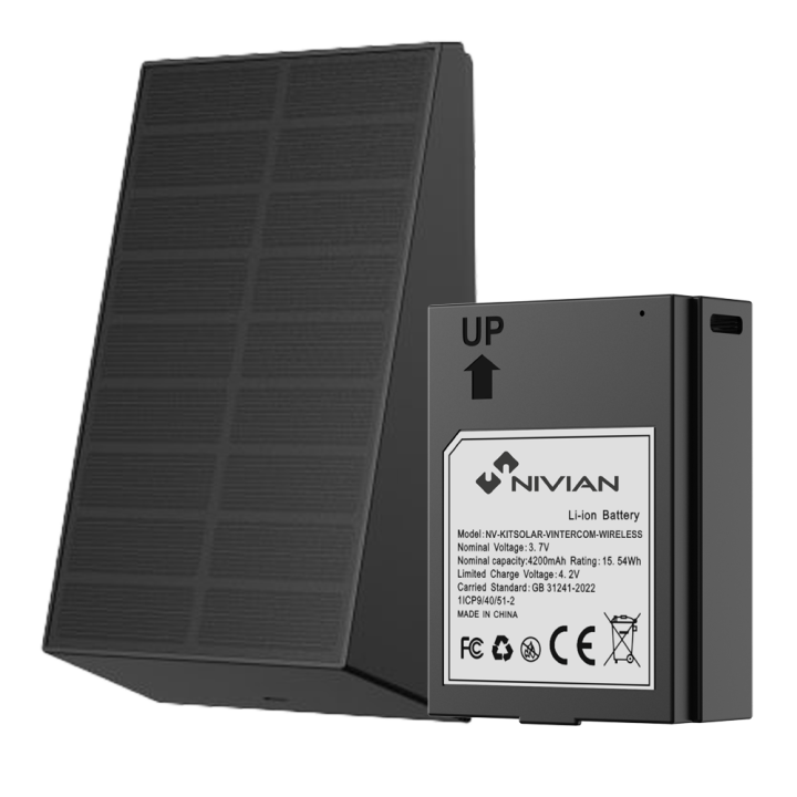 NV-KITSOLAR-VINTERCOM-WIRELESS Wireless Video Intercom Kit by NIVIAN RETAIL
