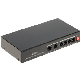 Dahua PFS3006-4ET-36 6-portowy przełącznik Fast Ethernet PoE, 4 porty PoE, budżet 36W