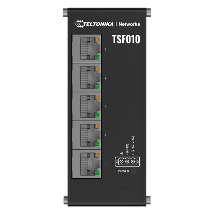Teltonika TSF010 5-Port 10/100 Industrial Unmanaged Switch DIN-Schiene