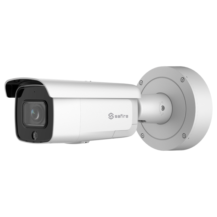 SAFIRE SF-IPB798ZUWA-4US-AI2 Caméra IP Bullet IP66 avec PoE, Wi-Fi, Varifocal 2,8-12 mm, E/S audio, microSD jusqu'à 256 Go