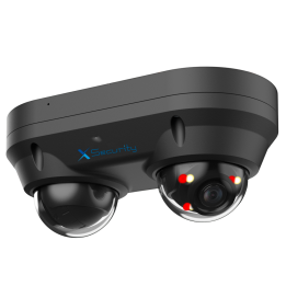 XS-IPD850A-4P-DUAL-BLACK X-SECURITY 4MP PoE IP Camera Dome Wi-Fi IP67