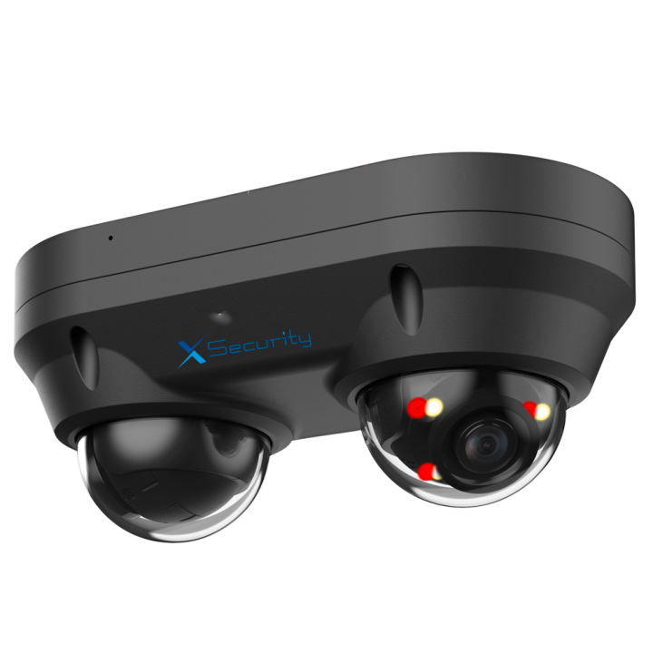 XS-IPD850A-4P-DUAL-BLACK X-SECURITY 4MP PoE IP Camera Dome Wi-Fi IP67