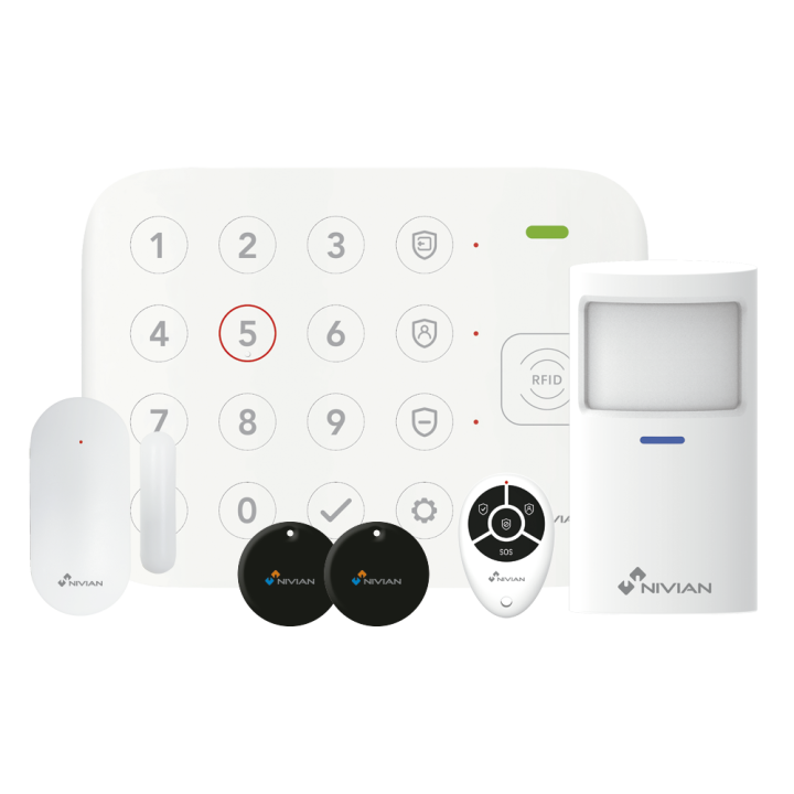 NVS-KEYPADALARM-W NIVIAN RETAIL Alarm Keypad
