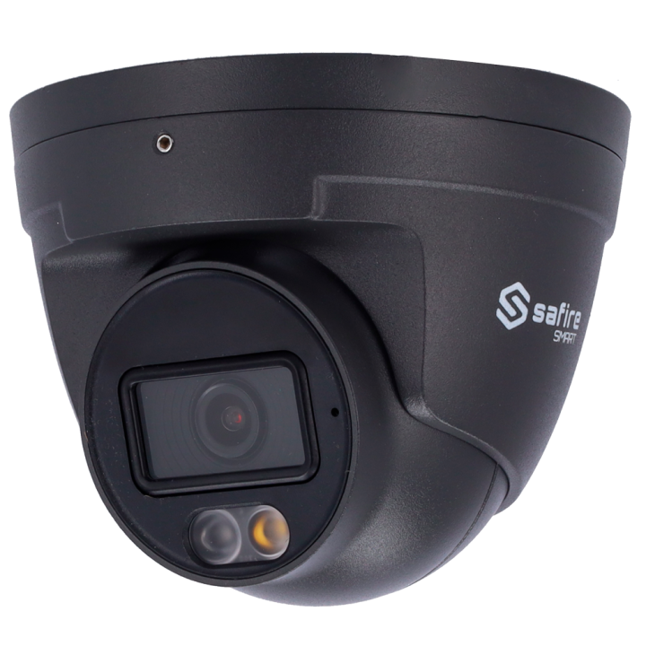 SAFIRE SMART SF-IPT020A-4I1-DL-GREY 4MP Turret IP Camera with PoE, Wi-Fi, Dual Illumination, IP67