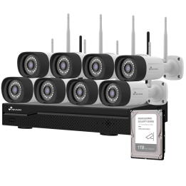 NIVIAN RETAIL NV-KIT1630W6-8CAM-1TB 8-Channel 6MP IP Camera Kit with 1TB NVR
