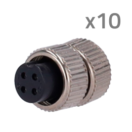 MARCA BLANCA CONM12-FEMALE-SOLDER Connecteur à souder femelle M12 pour caméras IP