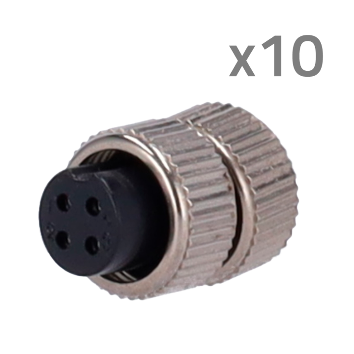 MARCA BLANCA CONM12-FEMALE-SOLDER Connecteur à souder femelle M12 pour caméras IP
