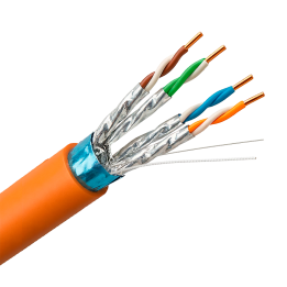 UNIVIEW UV-F/FTP6A-300-BC23AWG-DCA-R-O Cat6a F/FTP Bulk Cable 300m Orange