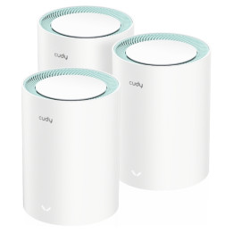 Cudy M1300 (3er-Pack) AC1200 Dual-Band-Mesh-WLAN-System, 3 Knoten, Weiß