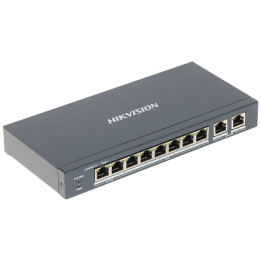 Hikvision DS-3E1310HP-EI 8-portowy inteligentny przełącznik PoE Fast Ethernet, 100Mbps, 8 portów PoE