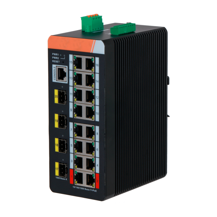 X-SECURITY XS-SWI2016HIPOE-MGF-240-DIN Managed Gigabit PoE Switch, 11 Ports, 240W