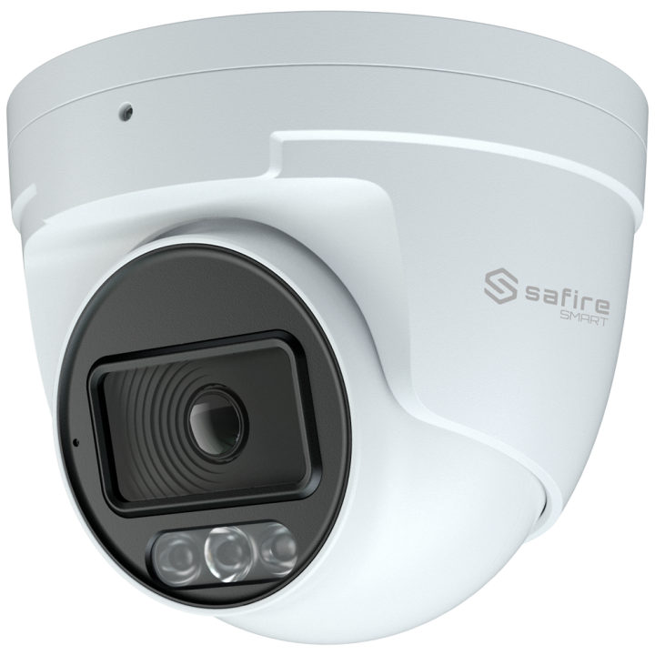 SAFIRE SMART SF-IPT020A-4I1-NIGHTPRO 4MP Turret IP Camera with PoE, Wi-Fi, White LED, IP67