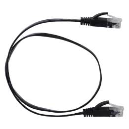 MARCA BLANCA UTP6-05BK-FLAT Cat6 U/UTP Flat Patch Cable, Black, 5 m