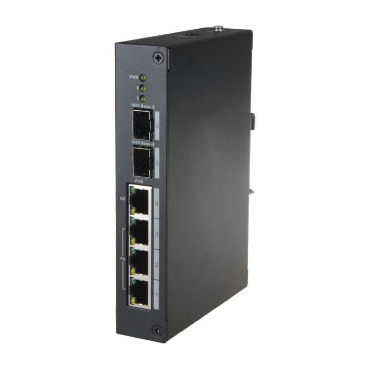 X-SECURITY XS-SW0604-96-DIN-HIPOE 5-Port Gigabit PoE+ Managed Switch, 96W PoE Budget, DIN Rail