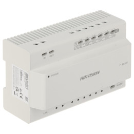 Hikvision DS-KAD706Y Двухпроводной распределитель для контроля доступа, крепление на DIN-рейку, блок питания