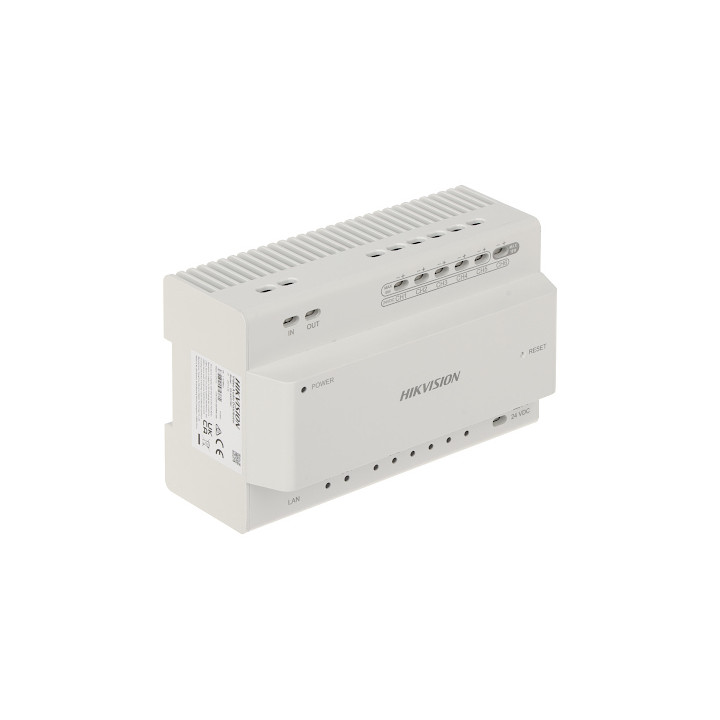 Hikvision DS-KAD706Y Двухпроводной распределитель для контроля доступа, крепление на DIN-рейку, блок питания