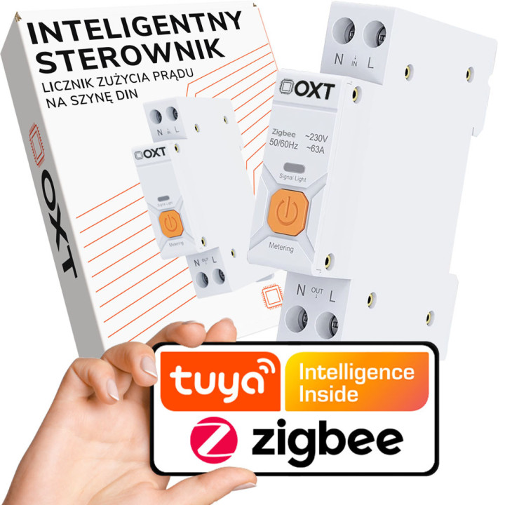 OXT 63A 1P ZigBee Smart Switch mit Temperaturüberwachung für Tuya
