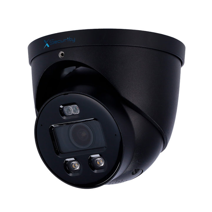X-SECURITY XS-IPT982CA-4U-WIZCOLOR-TIOC-BLACK 4MP Turret IP Camera with Wi-Fi, PoE, IP67, 30m IR