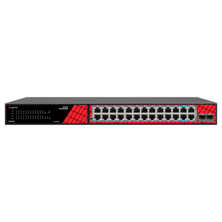 SAFIRE SF-SW2824HIPOE-GMF-300 Managed Gigabit PoE Switch, 21 Ports