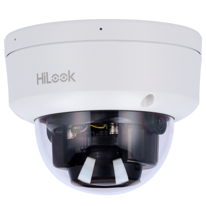 HILOOK IPC-D640HA-LZU Caméra dôme IP 4MP avec PoE, IP67, focale variable 2,8-12 mm, double éclairage, 30 m IR, micro intégré, mi