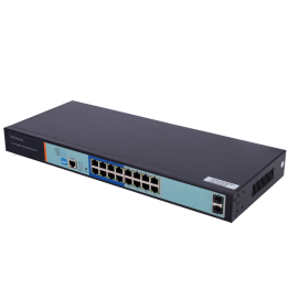 SW1816POE-MGF-250 MARCA BLANCA 16-Port Gigabit Managed PoE+ Switch 250W