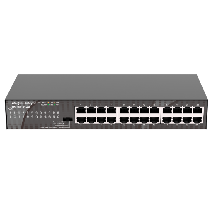 REYEE RG-ES124GD Managed Gigabit Switch with PoE, 21 Ports
