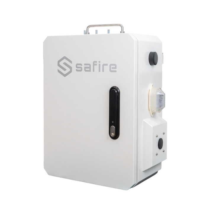 SAFIRE SF-BOX5038DUAL8POE-UPS Système UPS 500 W avec 8 prises CA, USB-C, Wi-Fi, batterie LiFePO4