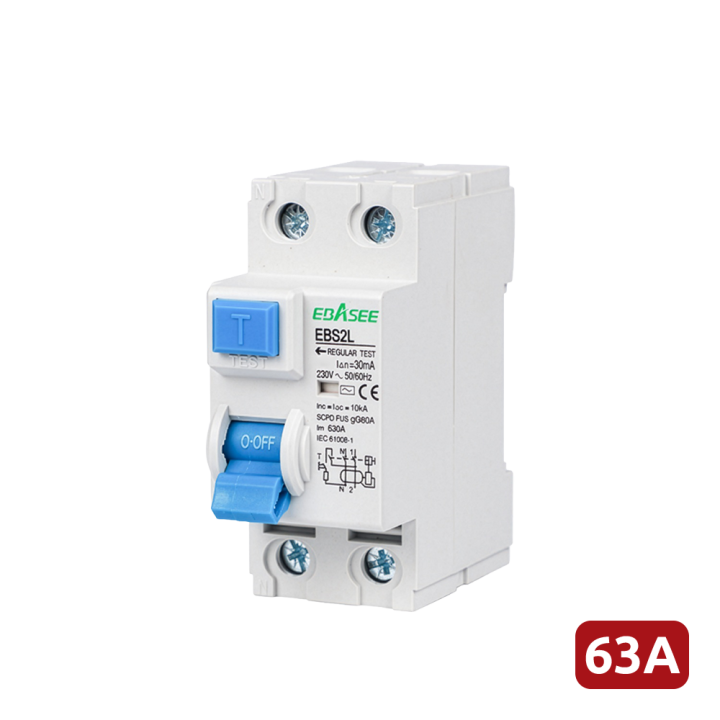 MARCA BLANCA EBS2L-63A-2P Disjoncteur miniature 63A 2 pôles