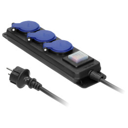 ORNO OR-AE-13192/5M Power Distribution Block 3 Sockets 5m IP44