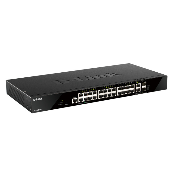D-Link DGS-1520-28/E 28-Port Smart Managed Gigabit Stack Switch with 4x 10G Uplinks