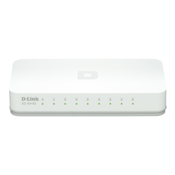 D-Link GO-SW-8E/E Unmanaged Fast Ethernet Switch 10/100 Mbps White