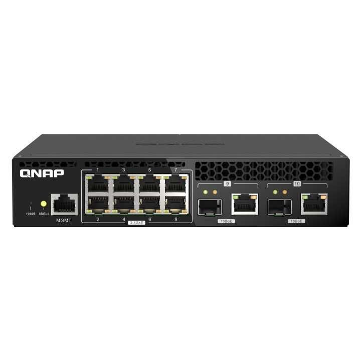 QNAP QSW-M2108R-2C управляемый L2 2.5G PoE коммутатор