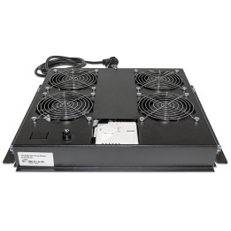 Intellinet 712866 Cooling Fan Unit for Network Cabinets, 4 Fans Thermostat-Controlled