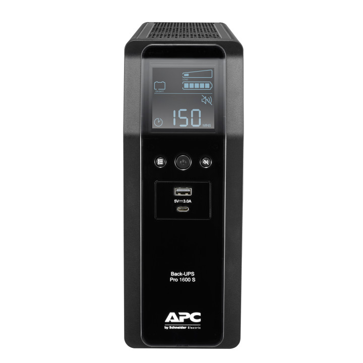 APC Back-UPS Pro BR1600SI 1600VA/960W UPS, Sinewave, 8 Outlets, AVR, LCD, Black